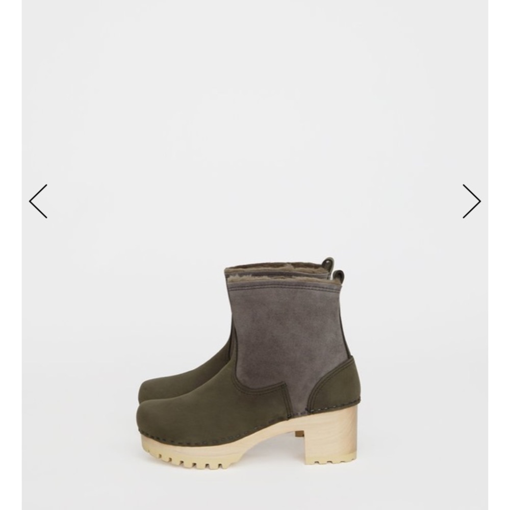 No. 6 5” Storm Suede Shearling Clog Boot